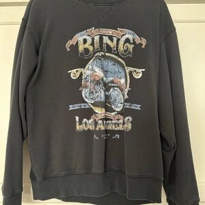 Anine Bing Charcoal Graphic Sweatshirt